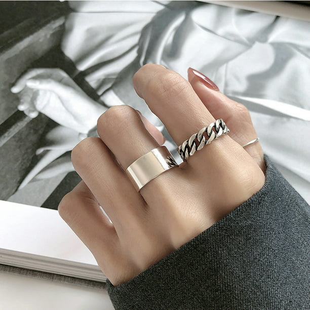 Elegant Adjustable Simple Style Open Rings for Girl and Women Gold 